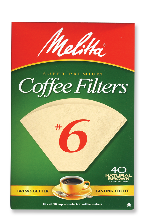 Melitta #6 Cone Filters Natural Brown
