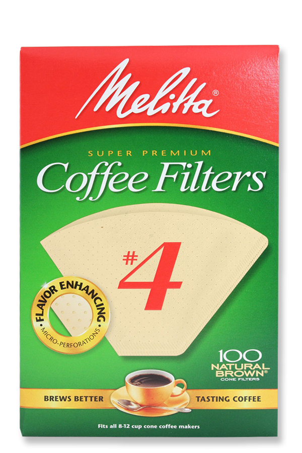 Melitta #4 Cone Filters Natural Brown