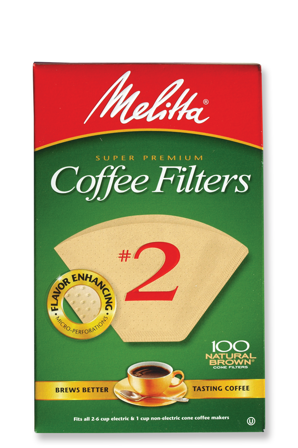 Melitta #2 Cone Filters Natural Brown