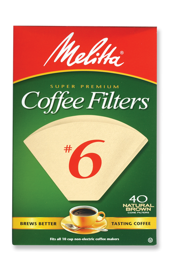 Melitta #6 Cone Filters Natural Brown