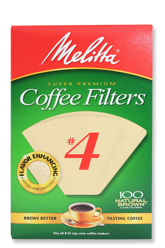 Melitta #4 Cone Filters Natural Brown